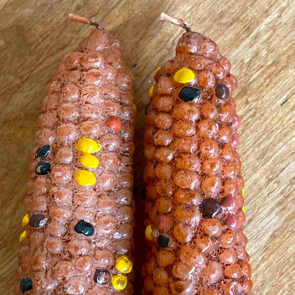GURLEY Vtg 50-60’s Thanksgiving Holiday Set of Two Corn On Cob Candles CUTE!!! - Picture 4 of 7